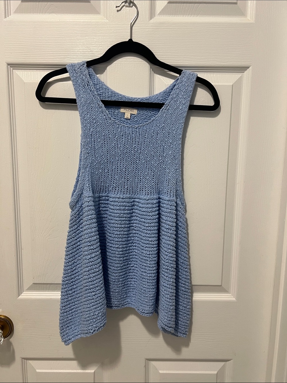 Pilcro Light Blue Knit Scoop Tank
